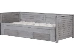 Letto con cassetti contenitori Legno CAHORS 90 x 200 cm Grigio