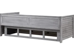 Letto con cassetti contenitori Legno CAHORS 90 x 200 cm Grigio