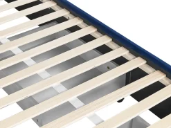 Letto con cassetti contenitori Velluto LIEVIN 180 x 200 cm Blu marino