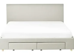 Letto con cassetti contenitori Tessuto SOUTRIN 180 x 200 cm Beige