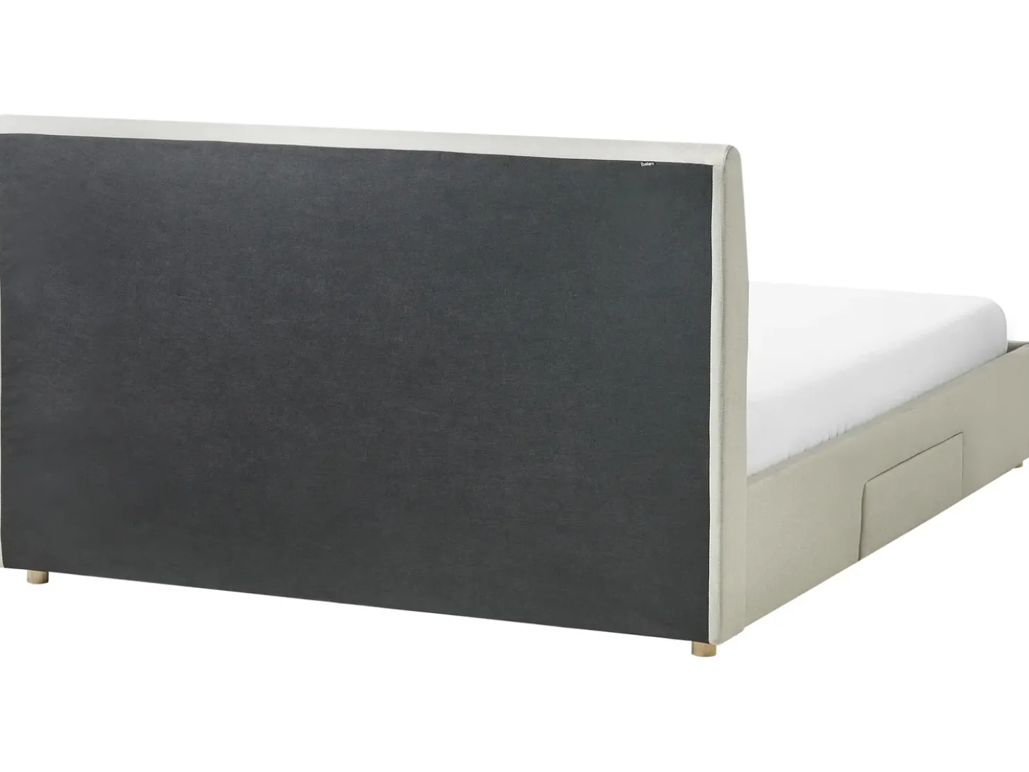 Letto con cassetti contenitori Tessuto SOUTRIN 180 x 200 cm Beige