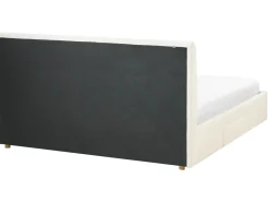 Letto con cassetti contenitori Bouclé SOUTRIN 180 x 200 cm Bianco sporco