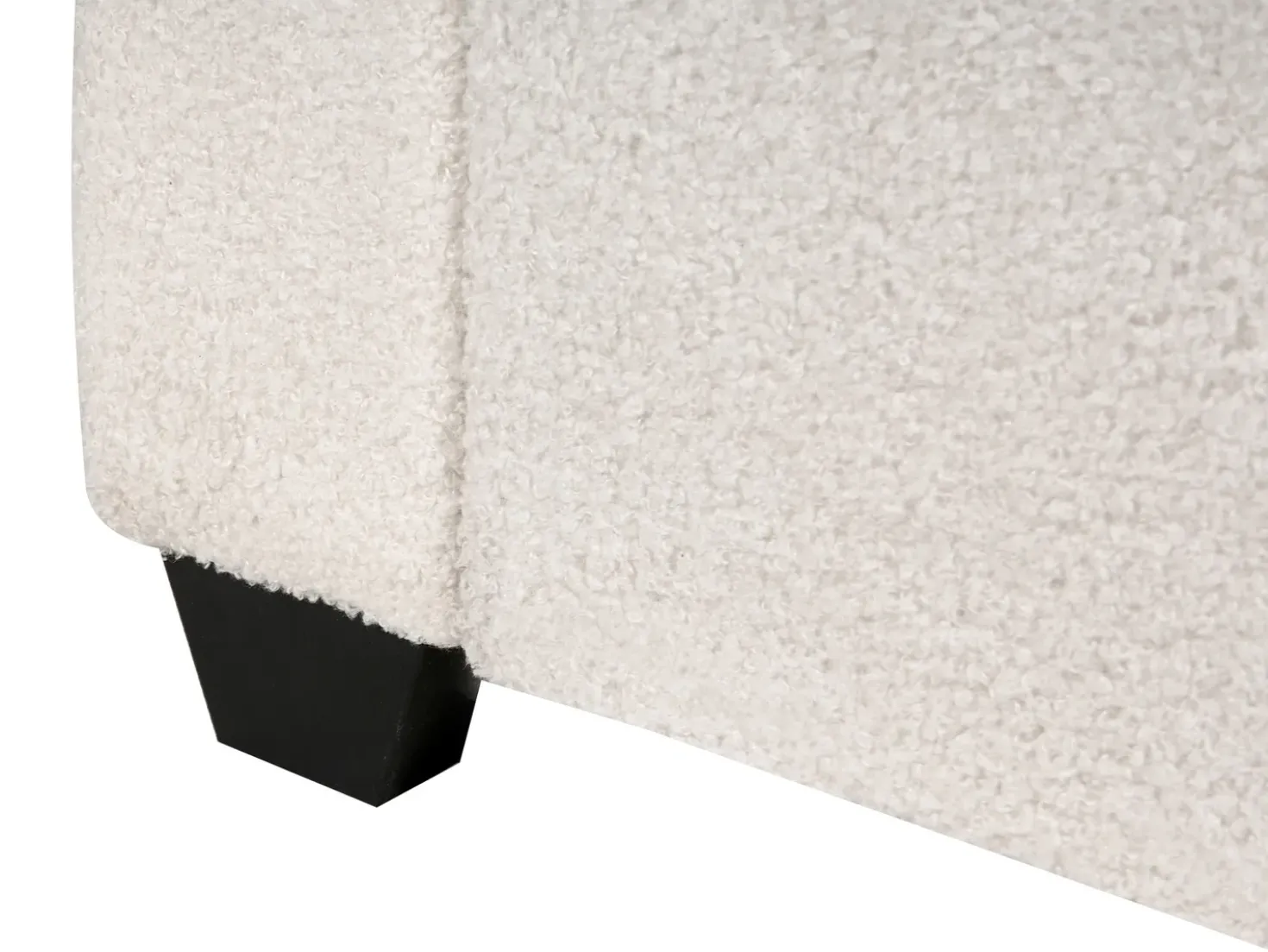 Letto con cassetti contenitori Bouclé SARDENT 180 x 200 cm Bianco sporco