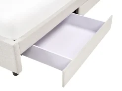 Letto con cassetti contenitore senza testata Tessuto PRADES 180 x 200 cm Beige chiaro
