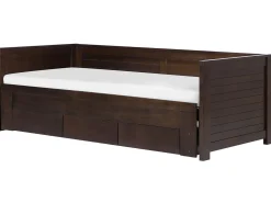 Letto con cassetti contenitori Legno CAHORS 90 x 200 cm Marrone scuro