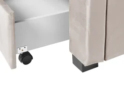 Letto con cassetti contenitori Velluto LIEVIN 180 x 200 cm Beige