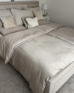 Letto con cassetti contenitori Velluto LIEVIN 180 x 200 cm Beige