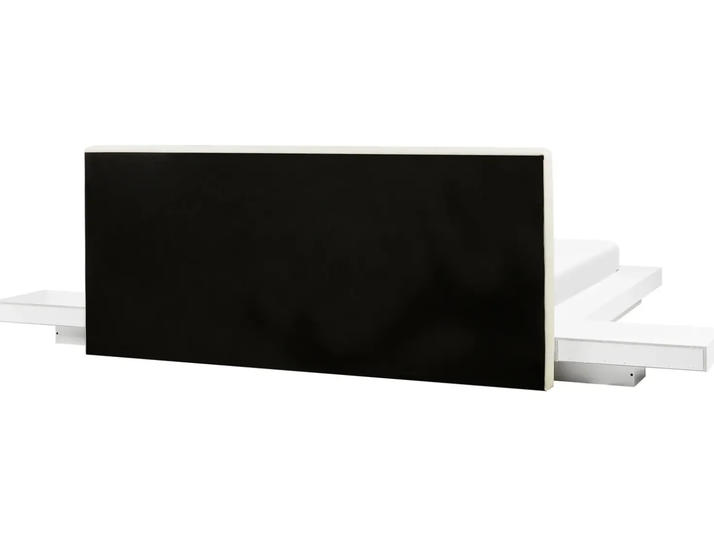 Letto con LED Pelle sintetica ZEN 160 x 200 cm Bianco