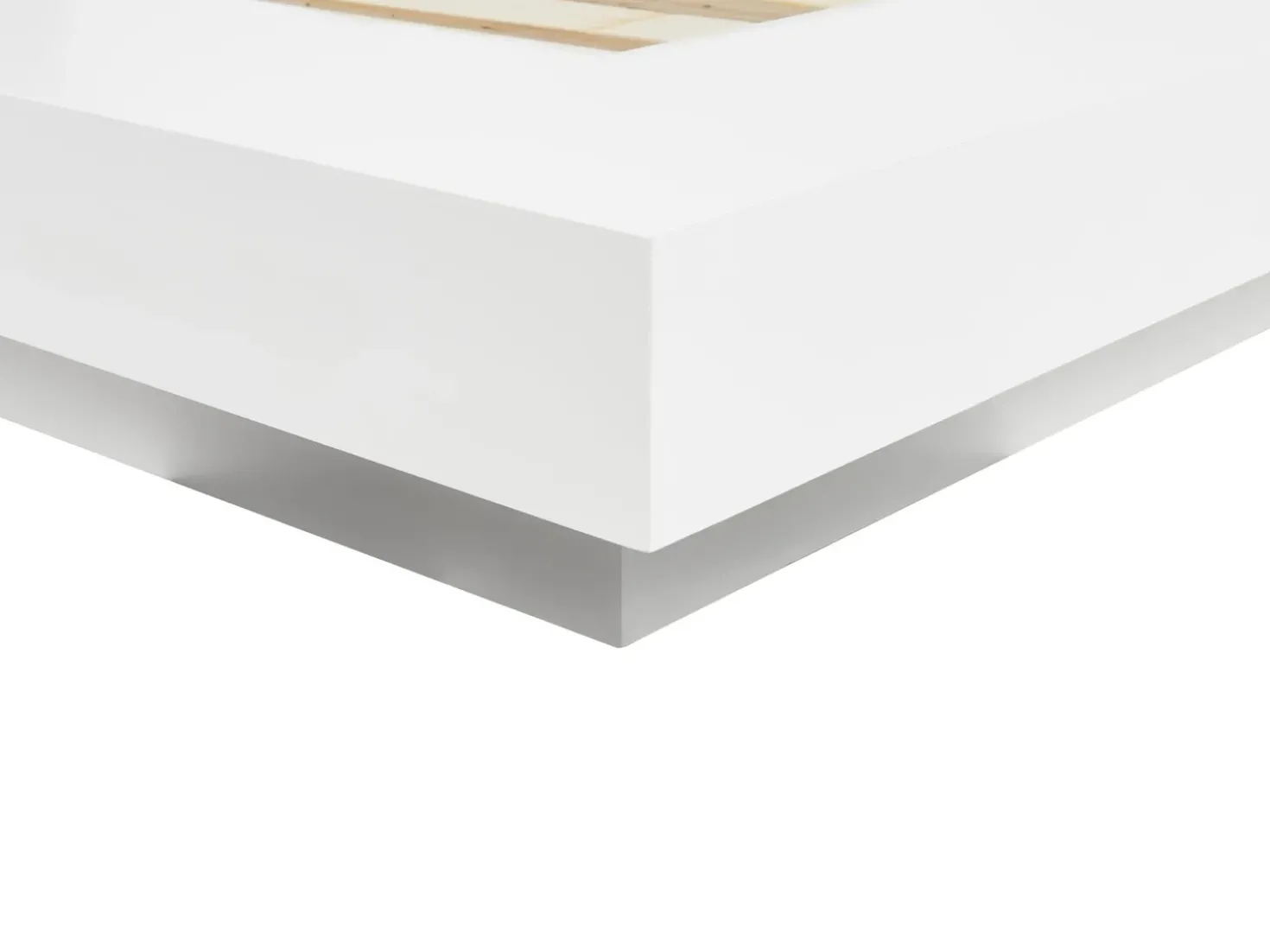 Letto con LED Pelle sintetica ZEN 160 x 200 cm Bianco