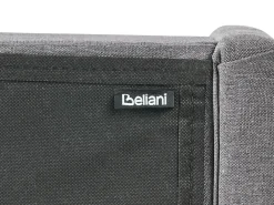 Letto con LED Tessuto BEAULIEU 180 x 200 cm con contenitore con porta USB Grigio scuro