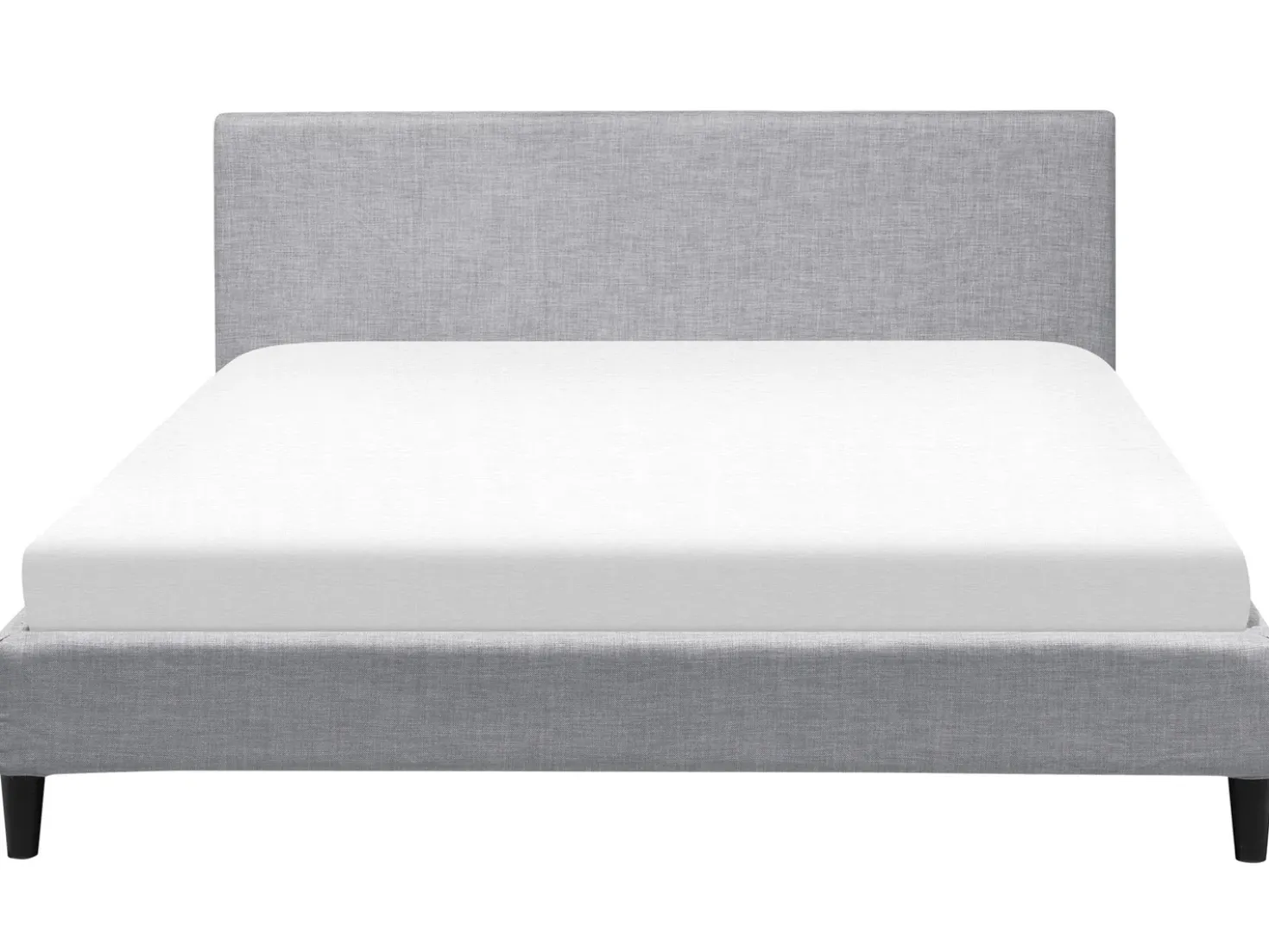 Letto con LED Tessuto FITOU 180 x 200 cm Grigio chiaro