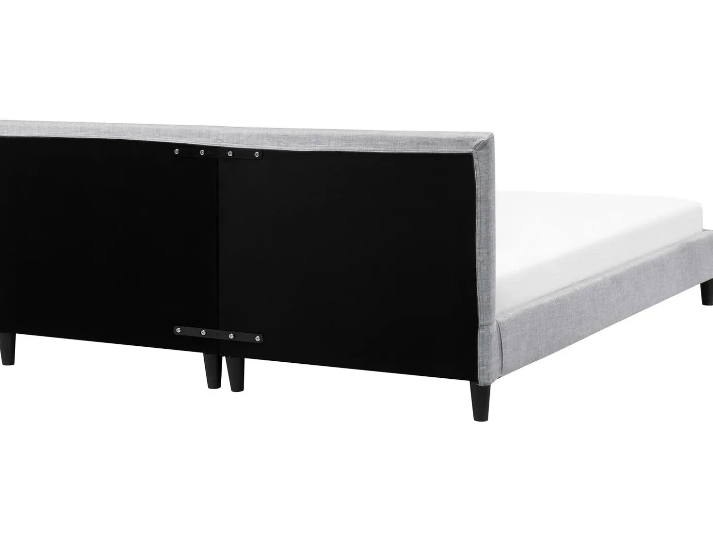 Letto con LED Tessuto FITOU 180 x 200 cm Grigio chiaro