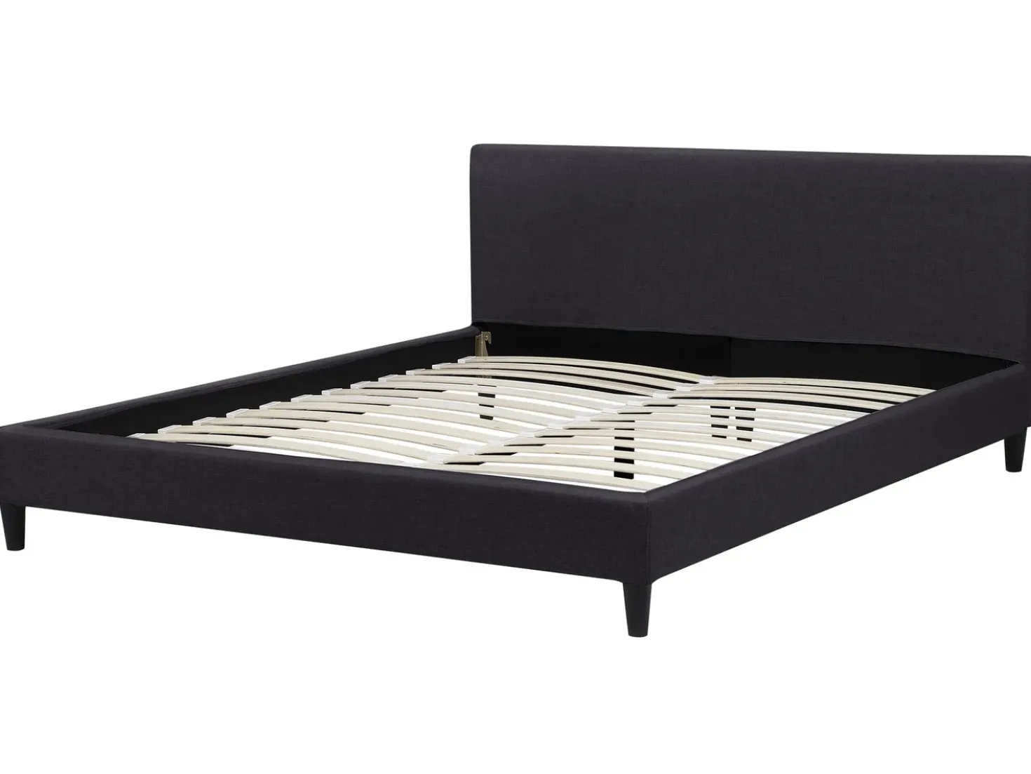 Letto con LED Tessuto FITOU 180 x 200 cm Nero