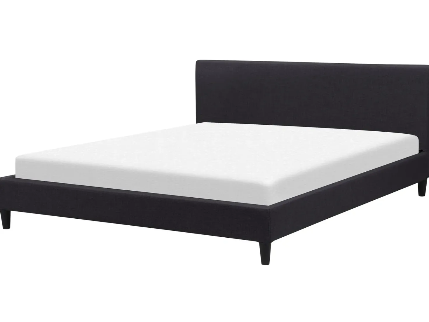Letto con LED Tessuto FITOU 180 x 200 cm Nero