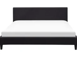 Letto con LED Tessuto FITOU 180 x 200 cm Nero