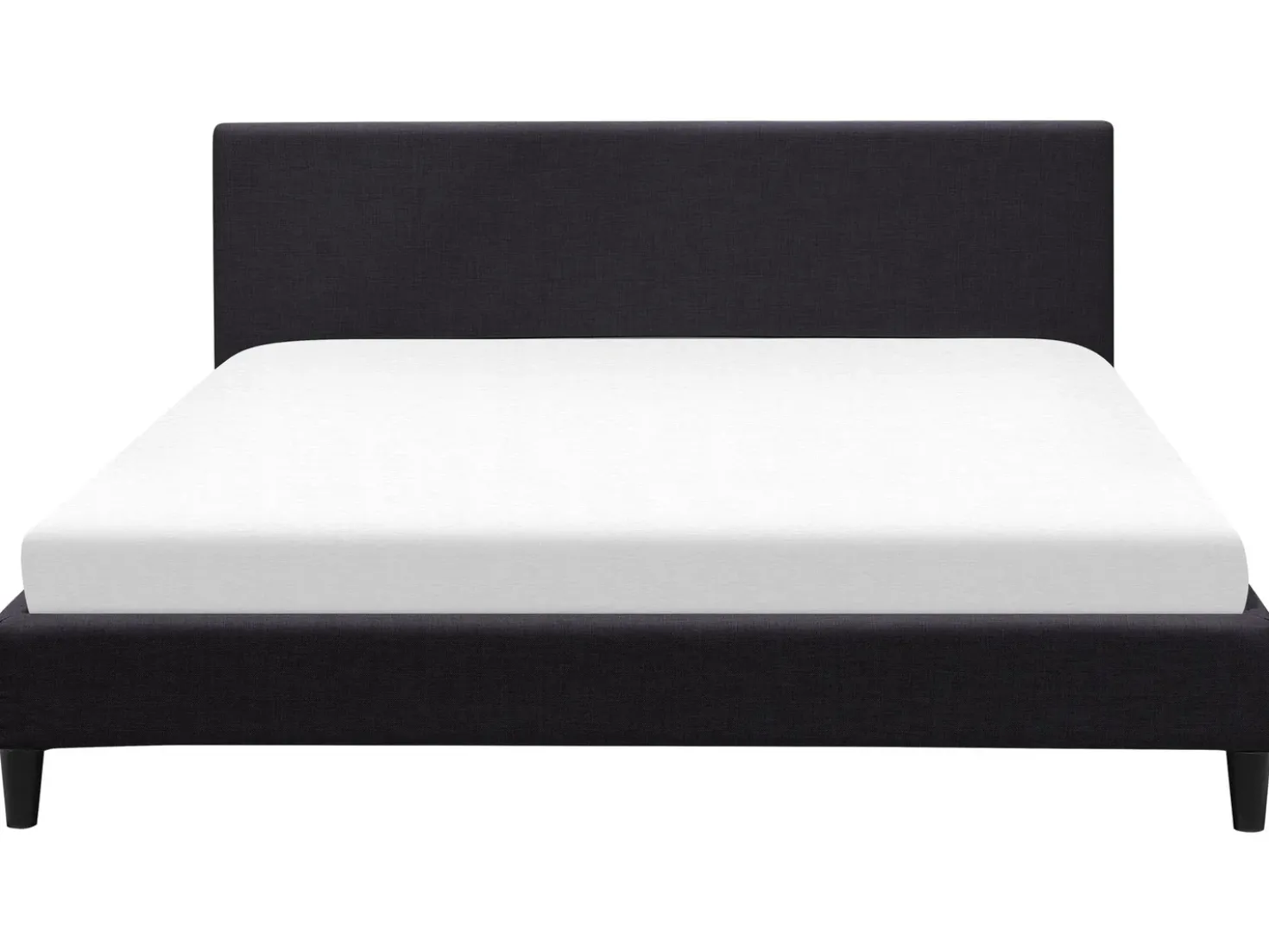 Letto con LED Tessuto FITOU 180 x 200 cm Nero