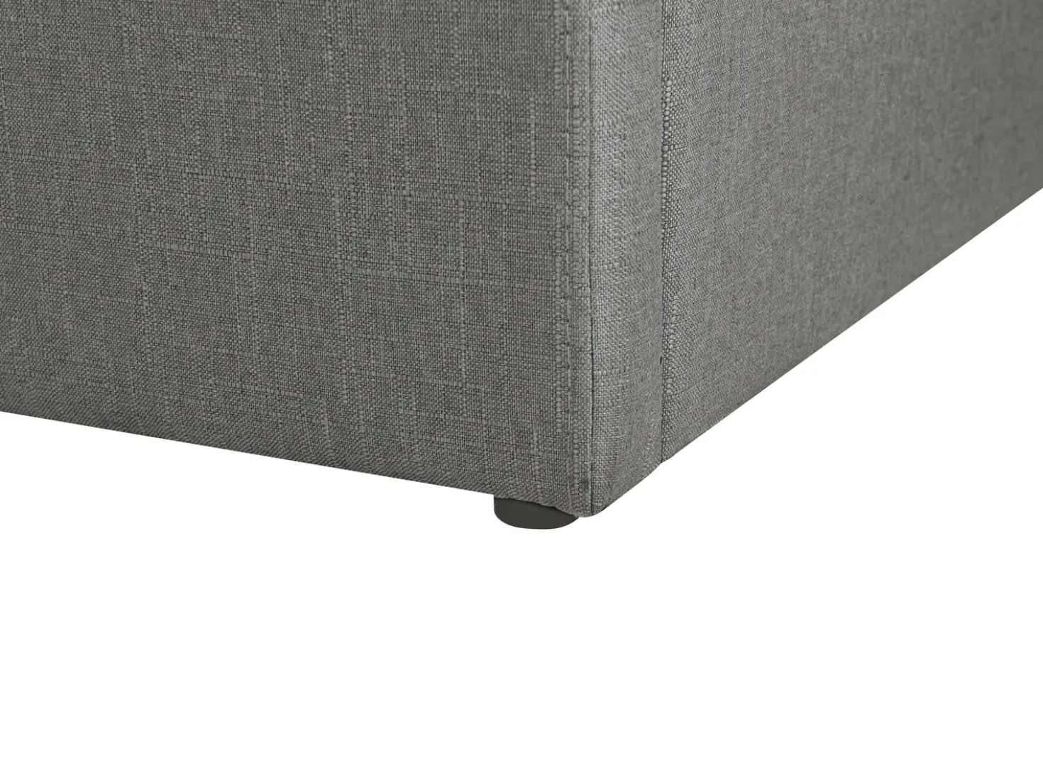 Letto con ottomano senza testata Tessuto DINAN 160 x 200 cm Grigio scuro