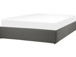 Letto con ottomano senza testata Tessuto DINAN 160 x 200 cm Grigio scuro