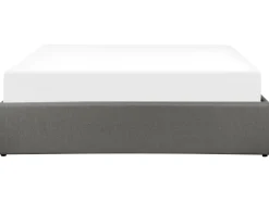 Letto con ottomano senza testata Tessuto DINAN 160 x 200 cm Grigio scuro