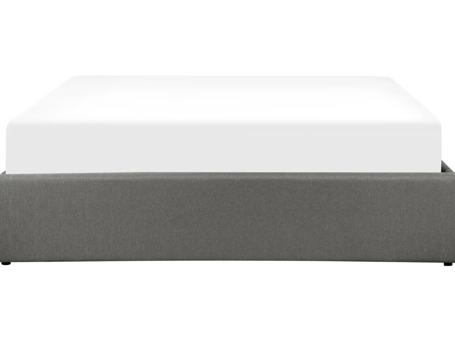 Letto con ottomano senza testata Tessuto DINAN 160 x 200 cm Grigio scuro