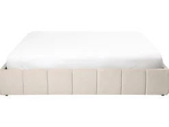 Letto con ottomano senza testata Tessuto GENAS 180 x 200 cm Beige chiaro