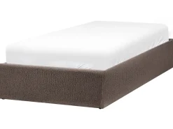 Letto con ottomano senza testata Bouclé DINAN 90 x 200 cm Tortora