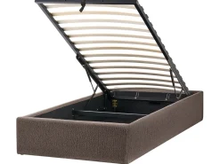 Letto con ottomano senza testata Bouclé DINAN 90 x 200 cm Tortora