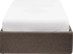 Letto con ottomano senza testata Bouclé DINAN 90 x 200 cm Tortora