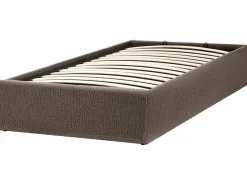 Letto con ottomano senza testata Bouclé DINAN 90 x 200 cm Tortora