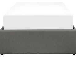 Letto con ottomano senza testata Tessuto DINAN 90 x 200 cm Grigio scuro