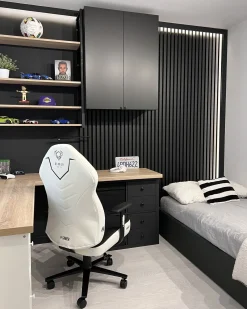 Letto con ottomano senza testata Tessuto DINAN 90 x 200 cm Grigio scuro