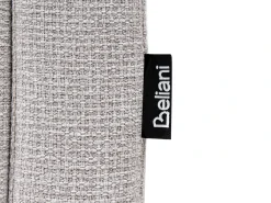 Letto con ottomano senza testata Tessuto DINAN 90 x 200 cm Grigio chiaro