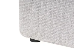 Letto con ottomano senza testata Tessuto DINAN 90 x 200 cm Grigio chiaro