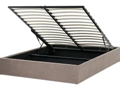 Letto con ottomano senza testata Bouclé DINAN 160 x 200 cm Tortora
