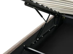 Letto con ottomano senza testata Bouclé DINAN 160 x 200 cm Tortora