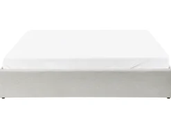 Letto con ottomano senza testata Tessuto DINAN 180 x 200 cm Beige chiaro
