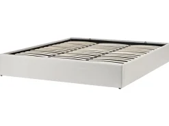 Letto con ottomano senza testata Tessuto DINAN 180 x 200 cm Beige chiaro