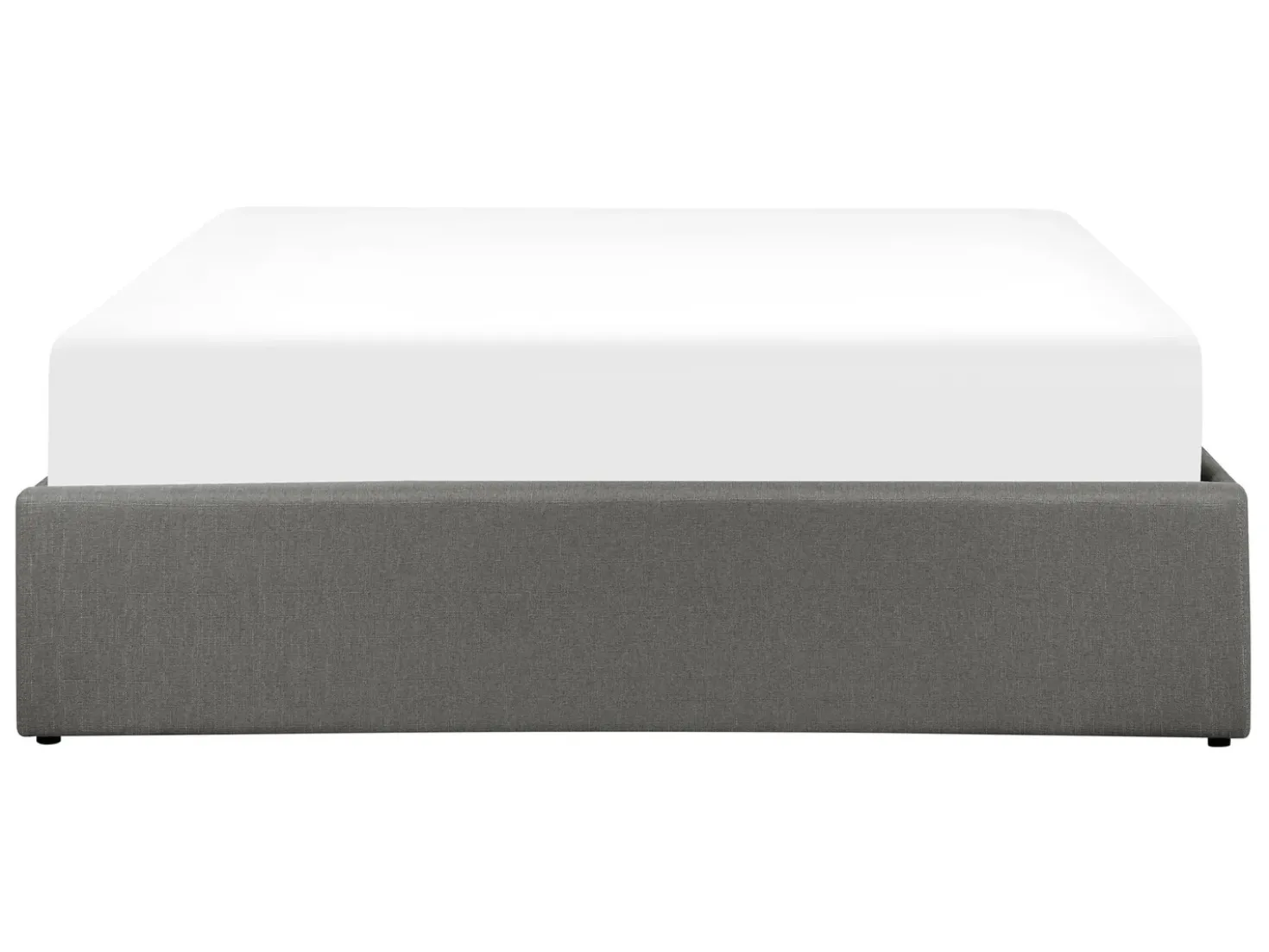 Letto con ottomano senza testata Tessuto DINAN 140 x 200 cm Grigio scuro