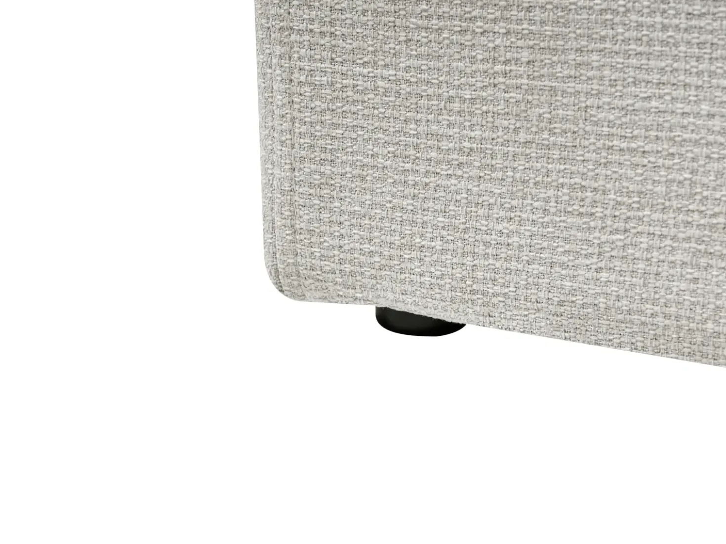 Letto con ottomano senza testata Tessuto DINAN 90 x 200 cm Beige chiaro