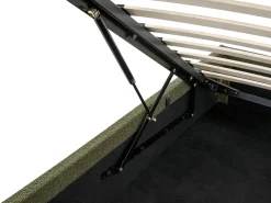 Letto con ottomano senza testata Bouclé DINAN 180 x 200 cm Verde scuro
