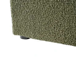 Letto con ottomano senza testata Bouclé DINAN 180 x 200 cm Verde scuro