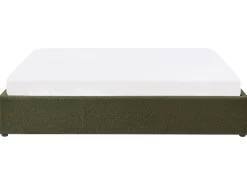 Letto con ottomano senza testata Bouclé DINAN 180 x 200 cm Verde scuro