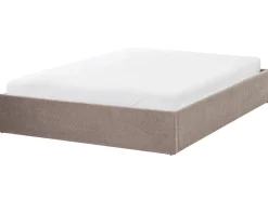 Letto con ottomano senza testata Bouclé DINAN 140 x 200 cm Tortora