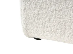 Letto con ottomano senza testata Bouclé DINAN 180 x 200 cm Bianco sporco