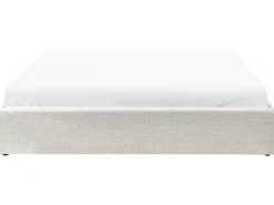 Letto con ottomano senza testata Bouclé DINAN 180 x 200 cm Bianco sporco