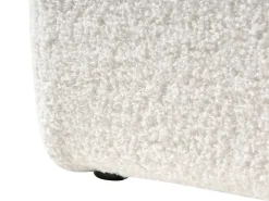 Letto con ottomano senza testata Bouclé DINAN 160 x 200 cm Bianco sporco