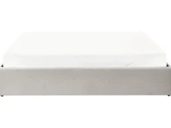 Letto con ottomano senza testata Tessuto DINAN 180 x 200 cm Grigio chiaro