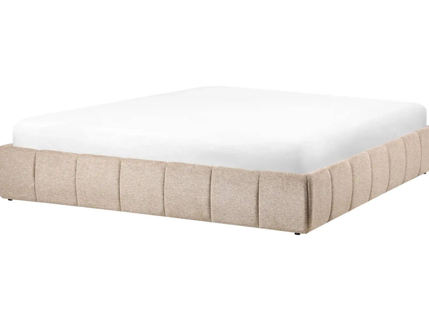 Letto con ottomano senza testata Tessuto GENAS 180 x 200 cm Beige