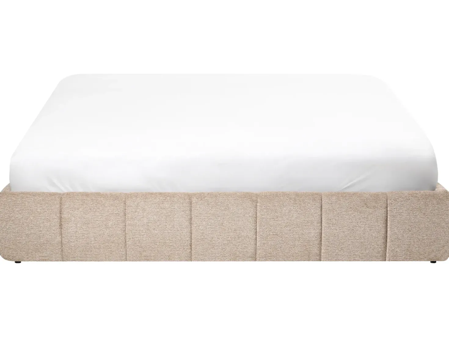 Letto con ottomano senza testata Tessuto GENAS 180 x 200 cm Beige