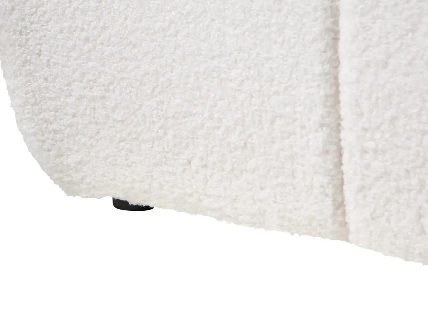 Letto con ottomano senza testata Bouclé GENAS 180 x 200 cm Bianco sporco